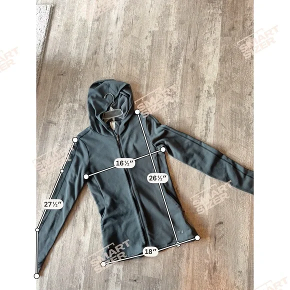 Under Armour Women's Steel Blue Zip-Up Hoodie - Picture 7 of 7